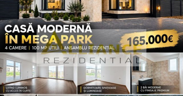 MEGA PARK - Casa Parter/ 4 camere / 3 dormitoare / 2 bai - 452mp teren