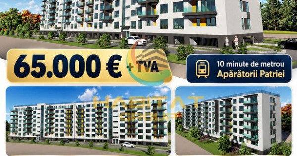Garsonieră nouă, decomandată, 39 mp, Aparatorii Patriei