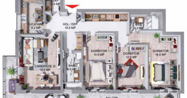 Apartament 4 camere – MR101.7