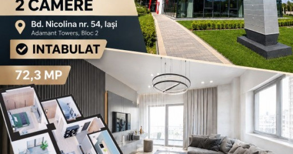 ADAMANT TOWERS | 2 camere 72mp FINALIZAT - INTABULAT - Sos. Nicolina