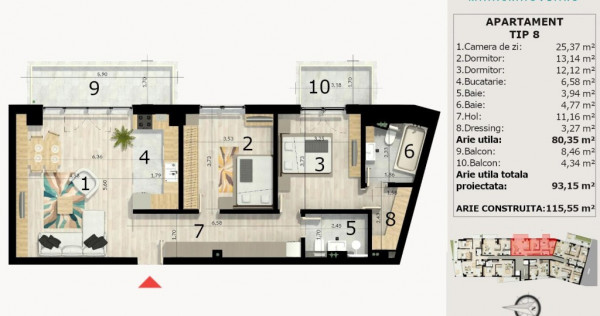Apartament 3 Camere Bloc Nou | Apartament Nou Pitesti