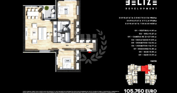 APARTAMENT 3 CAMERE DECOMANDAT 79 MP