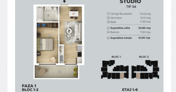 Popesti Biruintei Apartament 2 Camere Tip Studio