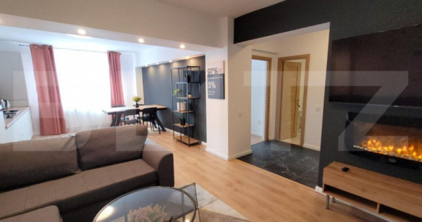 Apartament 2 camere, LUX, 58 mp, gradina 30 mp, Zona Teilor