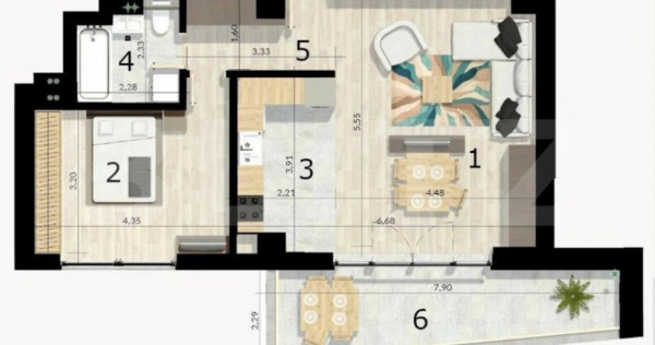 Apartament 2 camere, 88 mp, Ansamblu Rezidențial