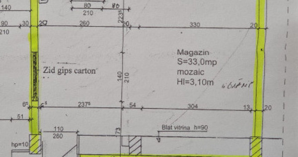 Inchiriez comercial in Deva, zona Horea, suprafata utila 40 mp,