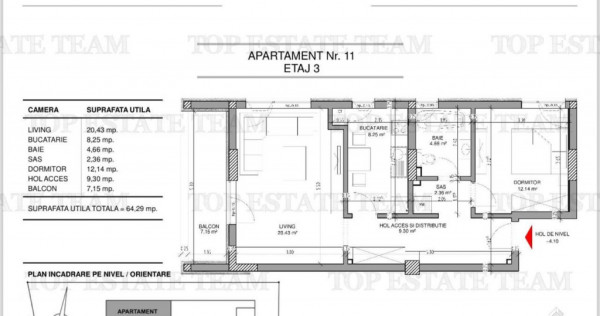 De apartament 2 camere 64 mp - Prelungirea Ghencea- Drumul