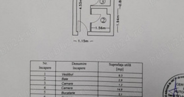 Apartament 2 camere cf2 - decomandat - etaj 2 - Vergului