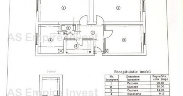 Ap 3 camere decomandat - zona Centrul Civic