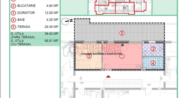 2 camere cu terasa 30 mp la promotie - Popesti Leordeni