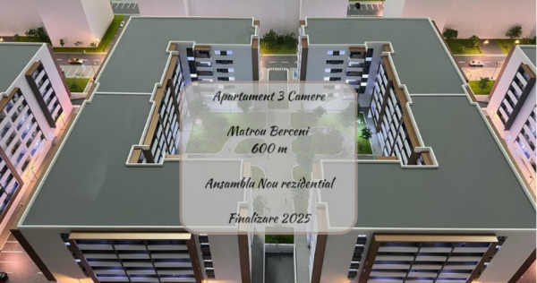 Apartament 3 Camere Metrou Berceni 600 m - Complex Nou Rezidential