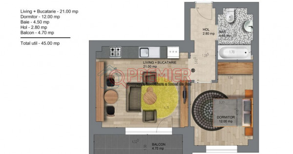 Apartament Studio - Popesti Leordeni -Metrou Berceni