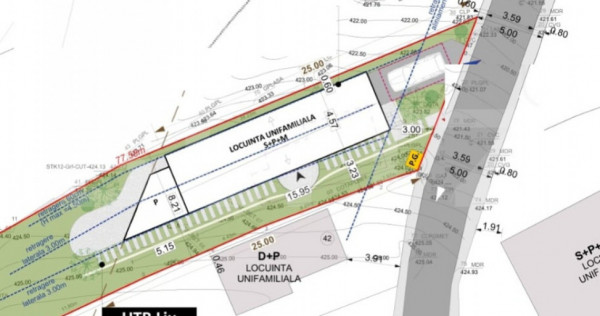 Teren 560mp in autorizare casa individuala 158 mp , cart AN