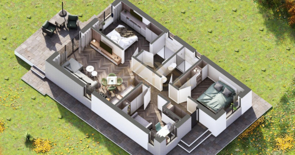 6 Case superbe situate in inima comunei Berceni