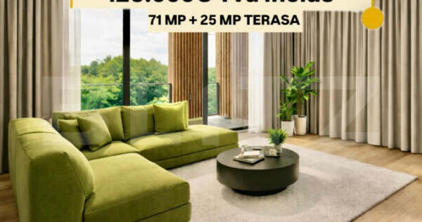 Apartament de vanzare cu 3 camere, 71 mp, zona Torontalului