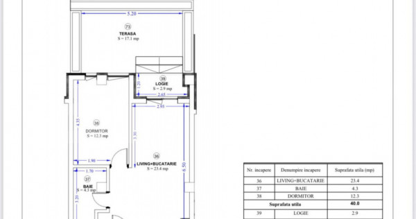 Apartament cu 2 camere, terasă de 17 mp &ndash; relaxare &icirc;n zo