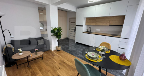 Apartament cu 2 camere, terasa, parcare subterana, zona Terr