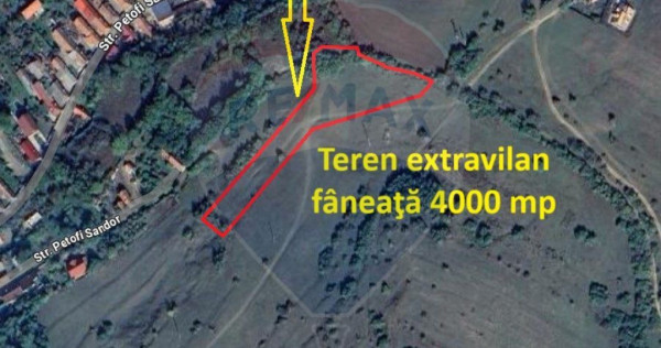 Teren extravilan, fâneaţă, 4000 mp, Tărlungeni