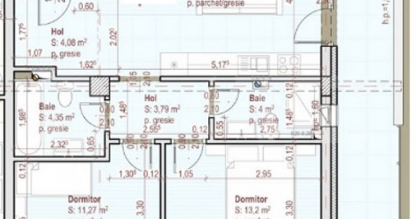 Apartament cu 3 camere, 67 mp, terasa de 22 mp, etaj interme