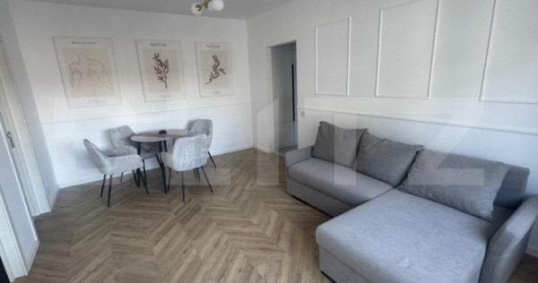 Aprtament mobilat si utilat, 2 camere cu balcon si parcare,