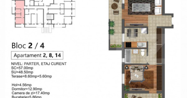 Apartament de v&acirc;nzare &ndash; bloc nou, zona Zăvoaie, Kaufland
