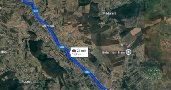Teren intravilan 2368 mp Sat Vechea,Com.Chinteni,16 km de Auchan Iris.