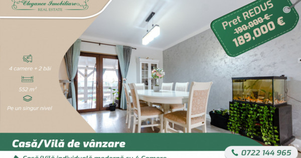 Casă/Vilă individuală modernă cu 4 Camere, Loc.Vladimire