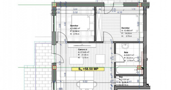 Apartament de 3 camere, 59 mp, posibilitate garaj, zona Terr