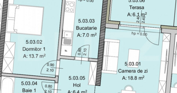 Apartament 2 camere 51 mp, Constructie Noua, Zona Semicentra