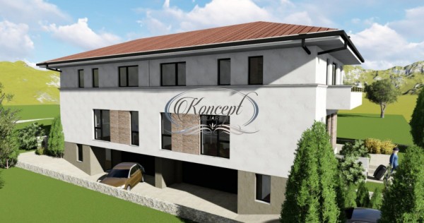 Duplex cu panouri fotovoltaice si panorama in Dambul Rotund