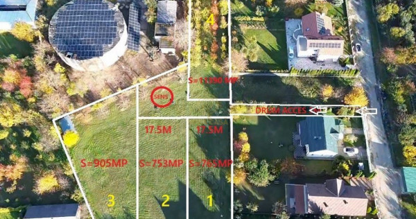 De Vanzare Parcele de Teren Intravilan -Strada Platanului...