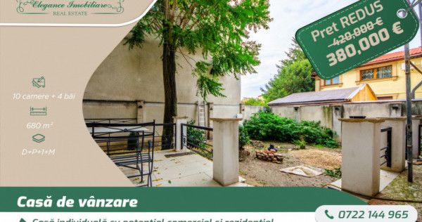 Casă individuală cu potențial comercial și rezidențial,