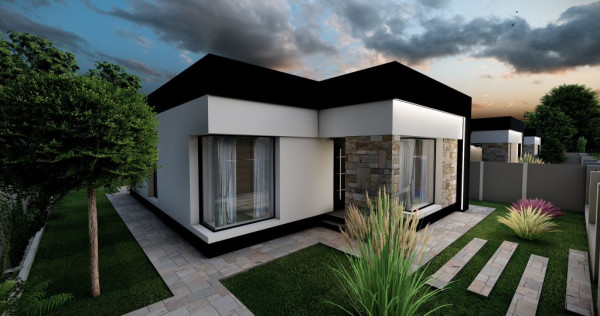 Casa Stil Mediteranean | 4 camere | 3 bai | Incalzire prin pardoseala