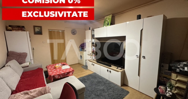 Garsoniera mobilata si utilata la etaj 2 zona Broscarie Sibi