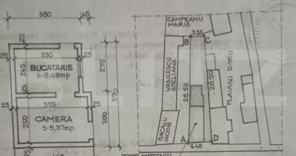 Casa demolabila+Teren 137 mp , zona Semicentrala