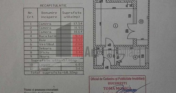 Vânzare apartament 3 camere semidecomandat Bd. Obregia -...