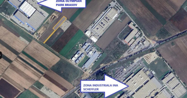 TEREN 4625 mp in zona industriala CRISTIAN, lungime 129 m, l