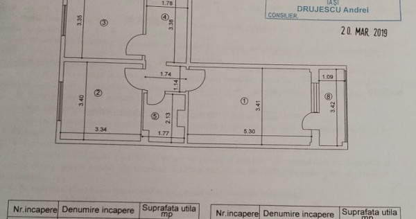 Apartament 3 camere (70mp) - Mircea cel Batran - persoana fizica