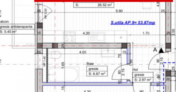 Apartament 2 camere decomandat &ndash; loc de parcare 54MP