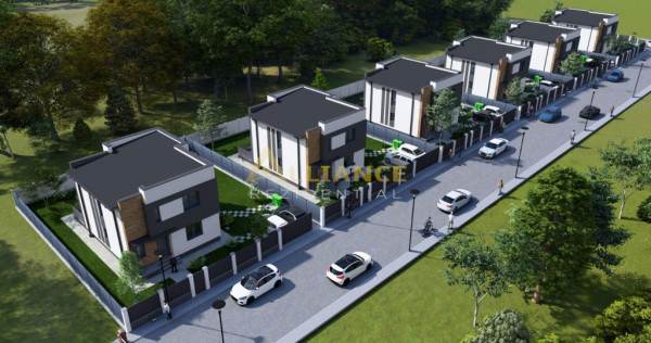 Casa stil mediteranean Strada privata-asfaltata cu bariera