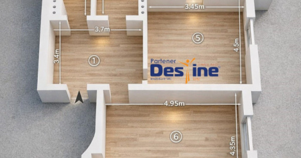 Ocazie Apartament 2 camere decomandat Copou Etaj, Parcare