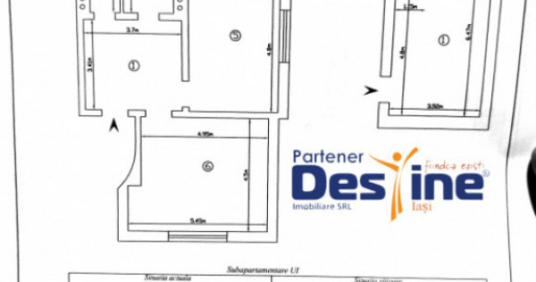 Ocazie Apartament 2 camere decomandat Copou Etaj 1 | Parcare
