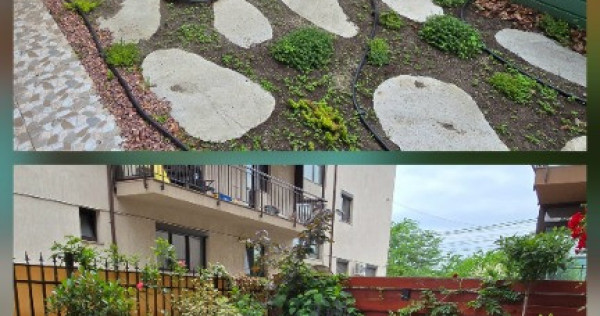 Apartament 2 camere+curte privată 50mp+loc parcare proprietate Central