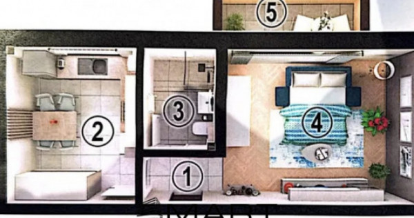 Garsoniera decomandată