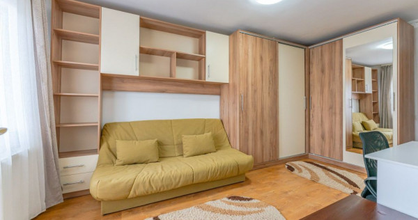 Garsoniera mobilata cu loc de parcare