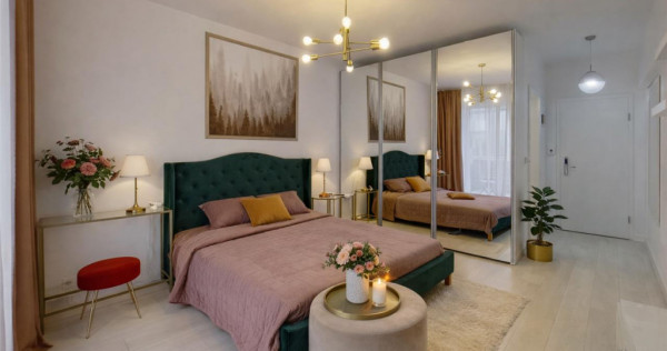 Eleganta garsoniera, decomandata, mobilata, terasa, boxa, Av