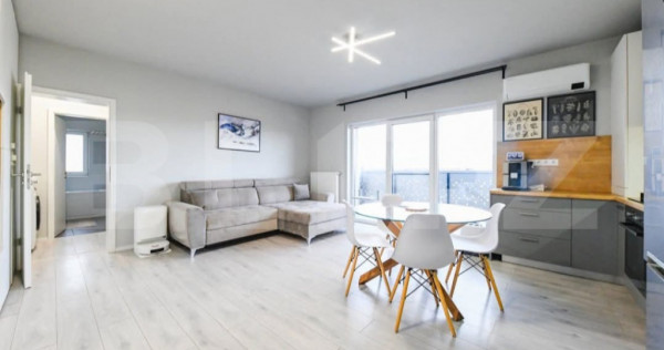Apartament semidecomandat, 2 camere, 46 mp, mobilat si utila