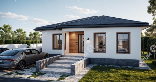 Casa cu 4 camere pe un singur nivel teren 500mp de Selimbar