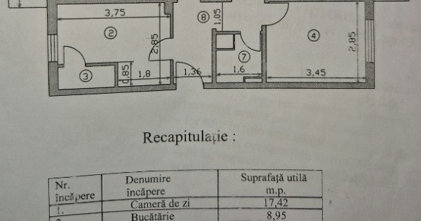 Proprietar vand apartament cu 3 camere Str. Rosiorilor