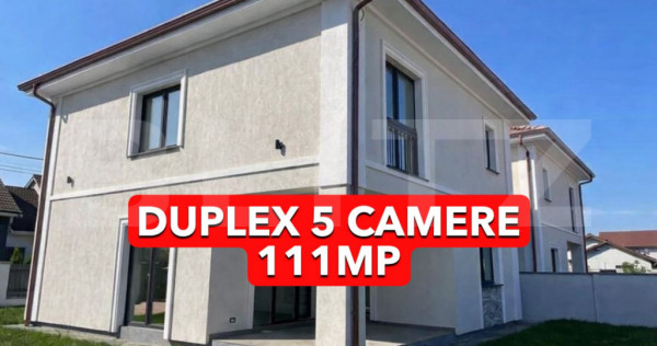 Duplex 5 camere 111mp utili, 350 mp teren Mosnita Noua